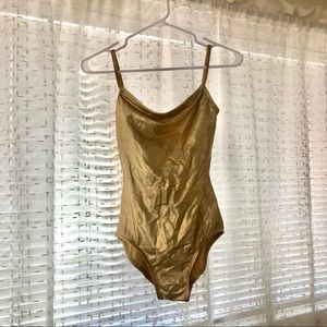 Natalie Dancewear Double Platinum Metallic Leotard